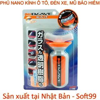 Phủ Nano Kính Ô Tô, Đèn Xe, Mũ Bảo Hiểm Glaco Blave G-100 Soft99 | Japan
