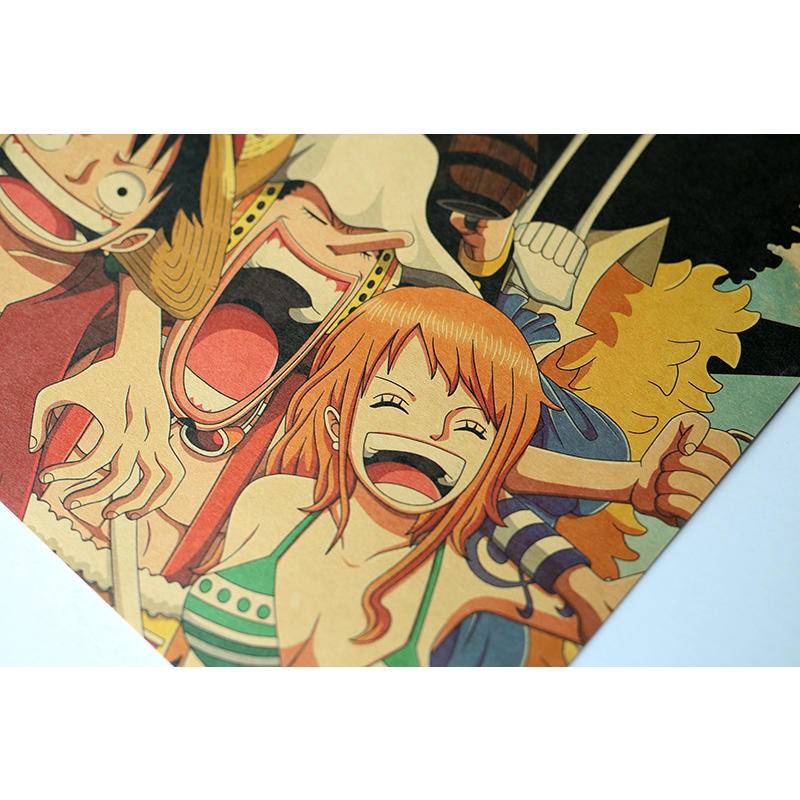 Áp phích treo tường hình nhân vật phim One Piece kích thước 35*50cm