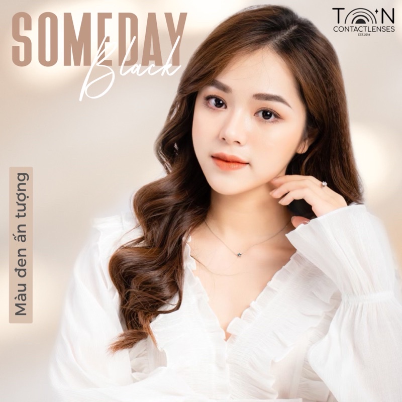 SOMEDAY BLACK 14.0 - Kính áp tròng Hàn Quốc chính hãng - Lens màu đen không giãn tròng tự nhiên như mắt thật