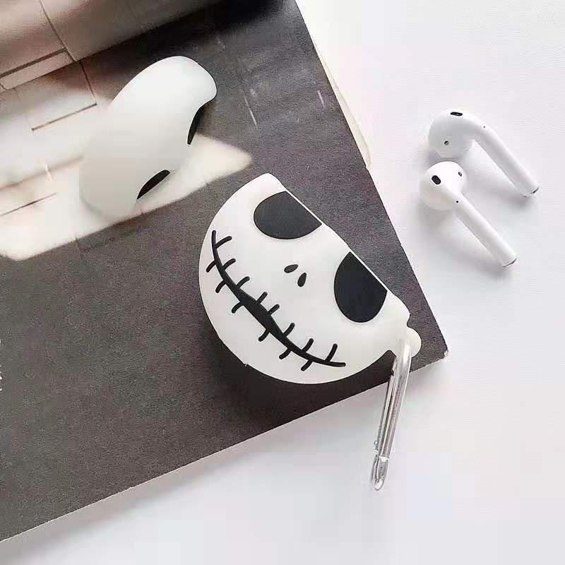 Thời Trang Vỏ Bảo Vệ Hộp Sạc Tai Nghe Airpods 3d Tws I11 I12 Inpods12 Bằng Silicon Tpu Mềm Dạ Quang Hình Đầu Lâu Halloween