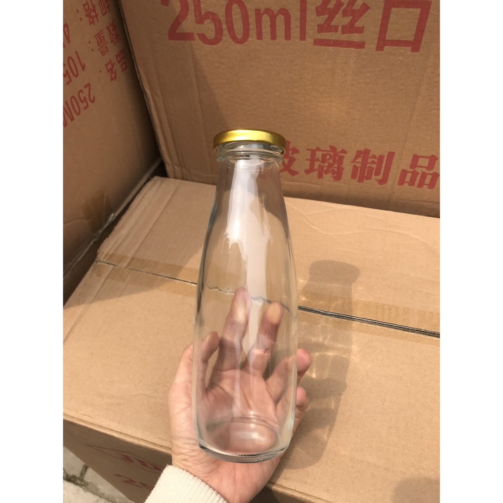 Chai thủy tinh đựng mật ong, dựng sữa 500ml
