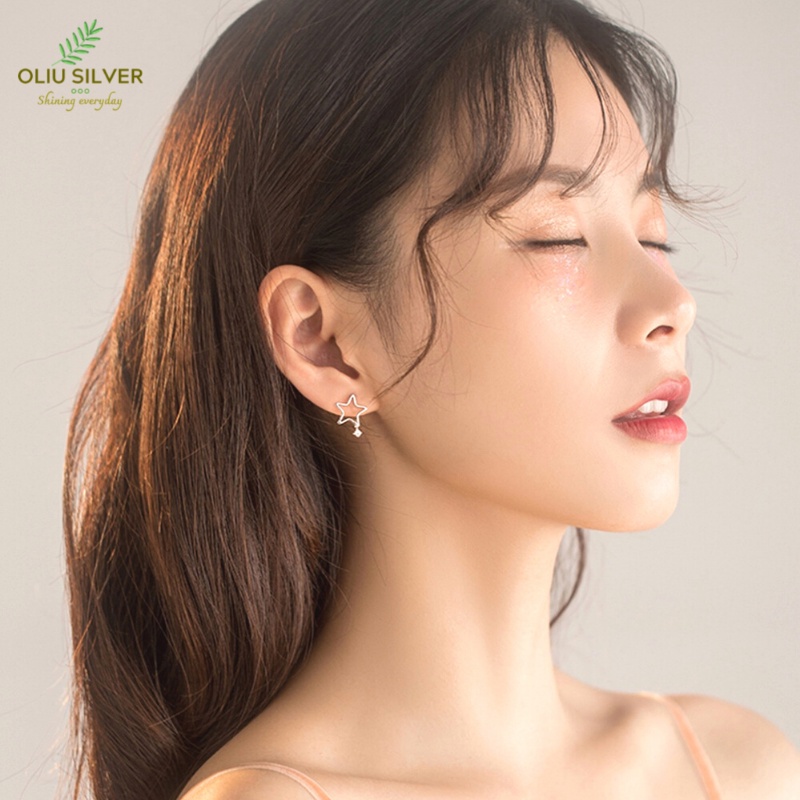 Bông Tai Bạc S925 Ngôi Sao Rơi Bling Star Xinh Xắn | Khuyên Tai Nữ Trang Sức Bạc Thời Trang