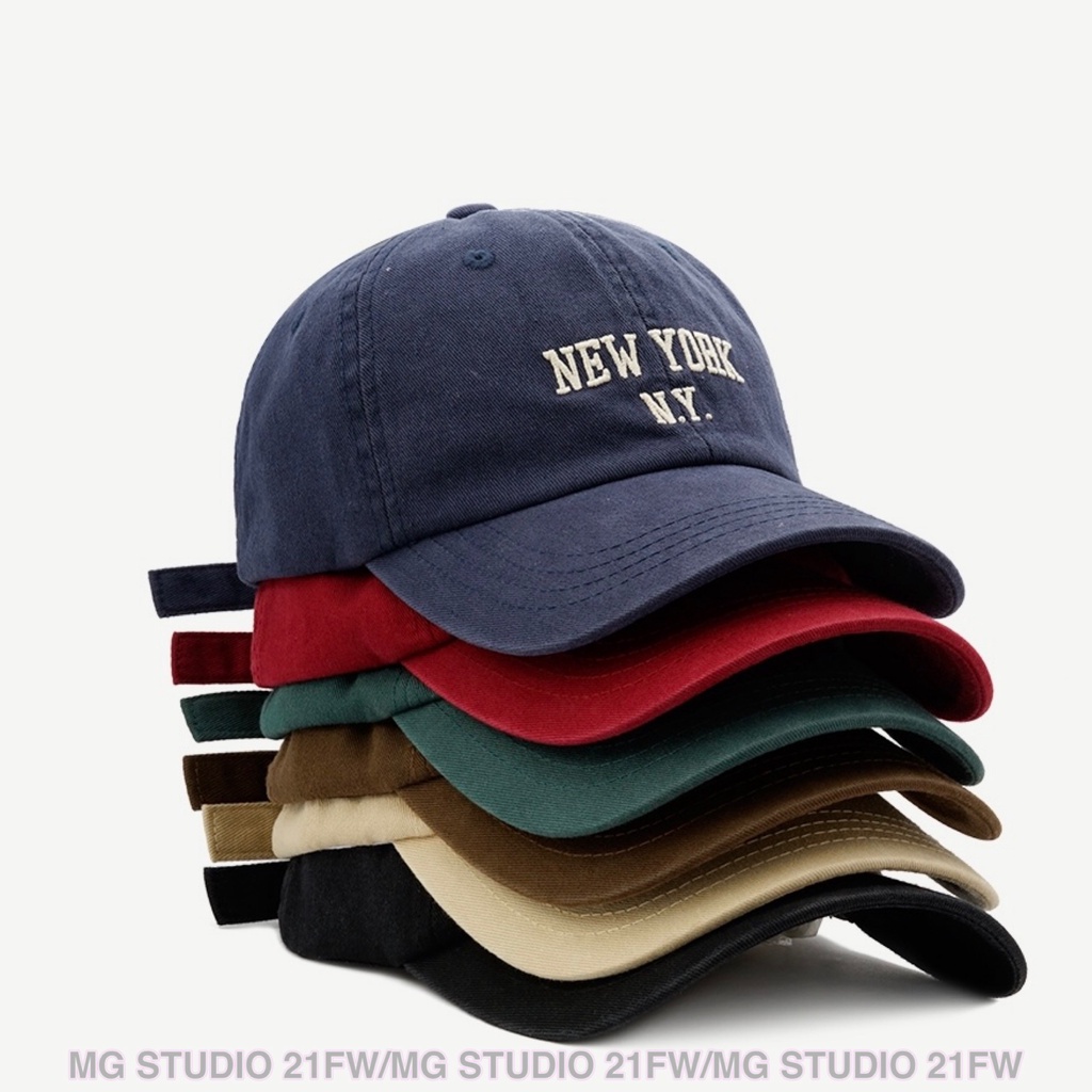 Mugua Sản Phẩm MG STUDIO / Mũ Bóng Chày Nhỏ Mềm Mại Thêu Họa Tiết Đường Phố Hàn Quốc Chất Lượng Cao Cho Nữ