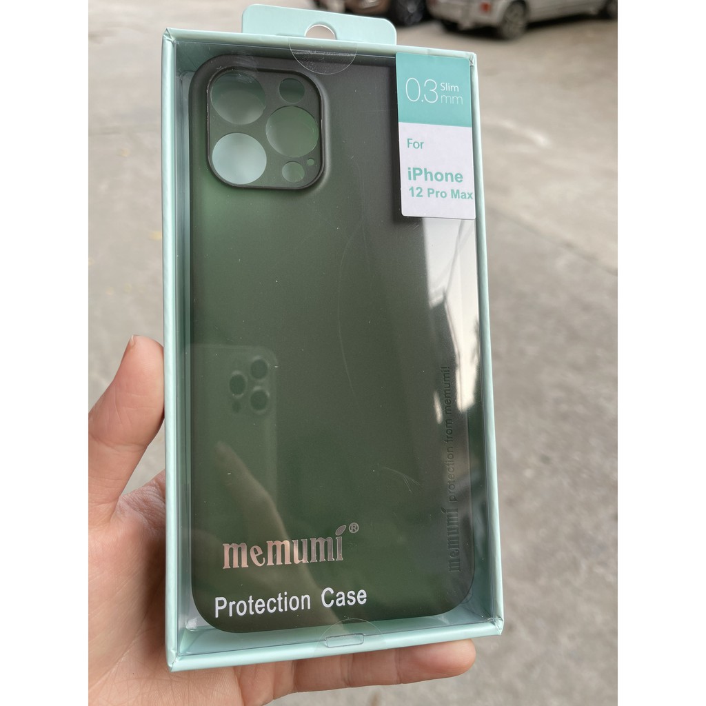 Ốp lụa chính hãng Memumi siêu mỏng 0.3mm cho Iphone 11 Promax/12 Promax