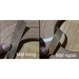 nẹp chỉ gỗ, chỉ dán cạnh veneer walnut lạng gỗ.