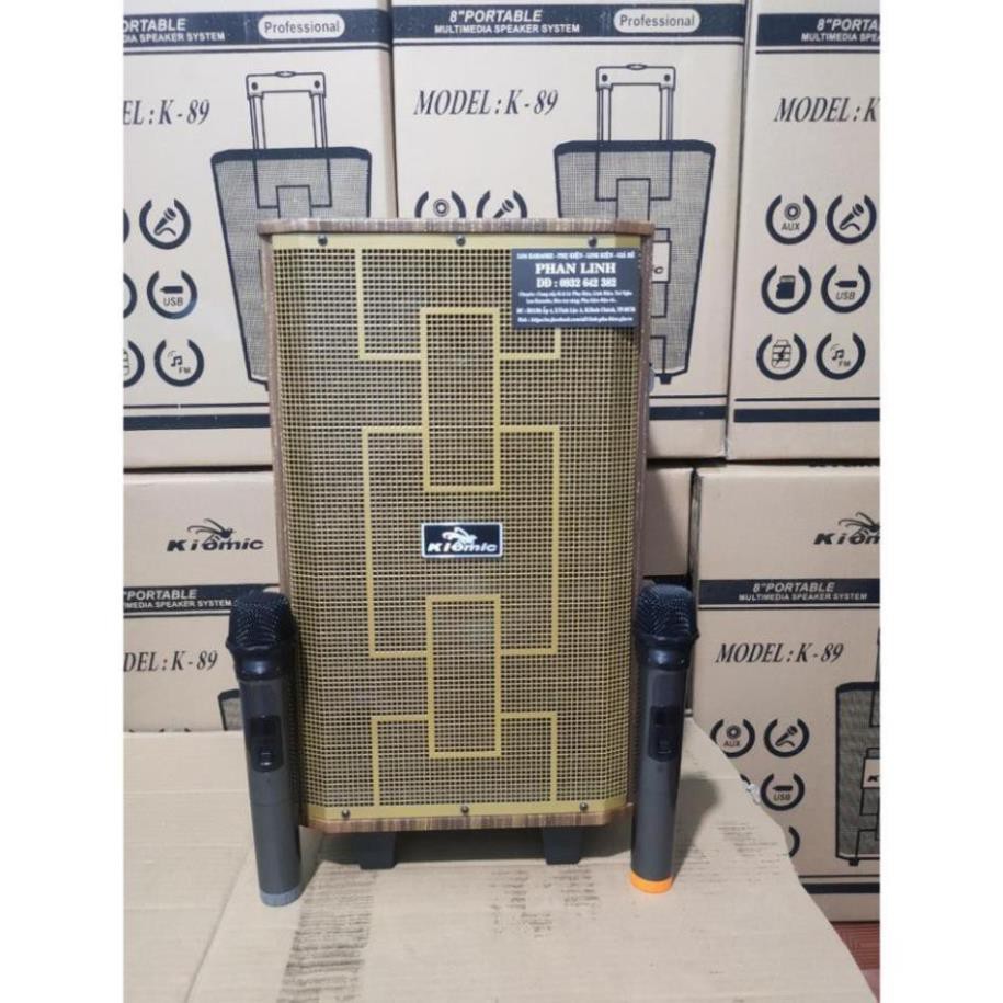 Loa karaoke kiomic k89 kèm 2 micro không dây( kiomic k69 , kiomic Q8, kiomic k89, kiomic k86, kiomic k85, kiomic k69