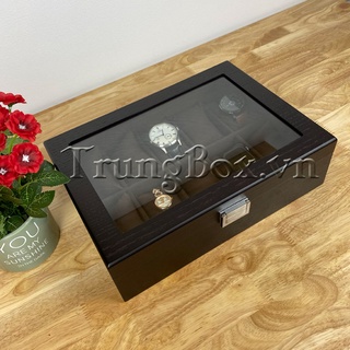 Hộp Đựng Đồng Hồ Trang Sức & Kính Mát Vỏ Da/Gỗ Cao Cấp | Hãng SAIKE