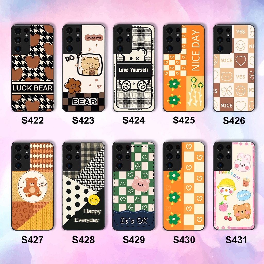 Ốp lưng Samsung S21 ULTRA happy day, gấu bear dễ thương - BỀN - ĐẸP -BAO GIÁ TOÀN THỊ TRƯỜNG