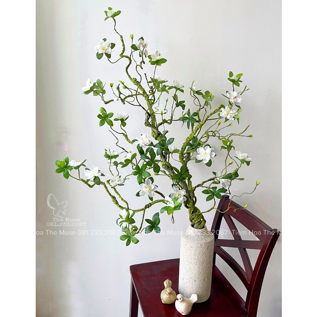 Hoa Đỗ Quyên Giả - Mô Phỏng Thanh Minh Hoa -Decor Trang Trí Nhà Cửa- Chất Liệu Cao Cấp