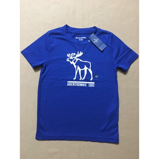 Áo thun trẻ em 5-6 tuổi 11-12 tuổi tay ngắn cổ tròn màu xanh đen size 5-12 hiệu Abercrombie kids hàng mỹ