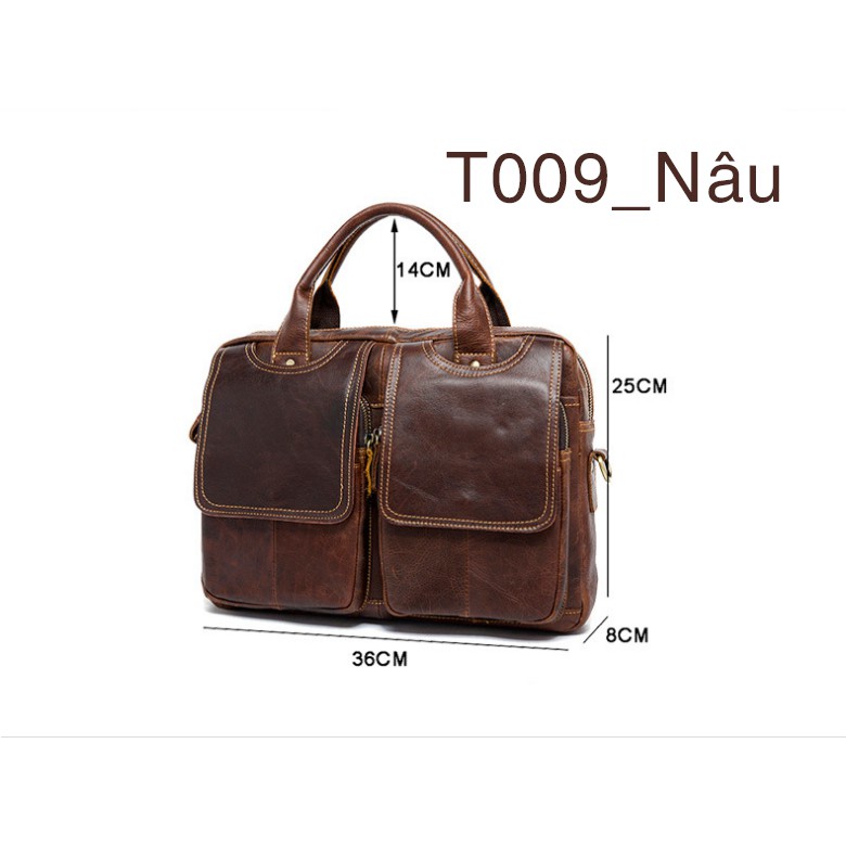 CẶP DA NAM CAO CẤP T009 - KHẲNG ĐỊNH ĐẲNG CẤP QUÝ ÔNG - 100% DA BÒ THẬT - TẶNG CÁP SẠC | BigBuy360 - bigbuy360.vn