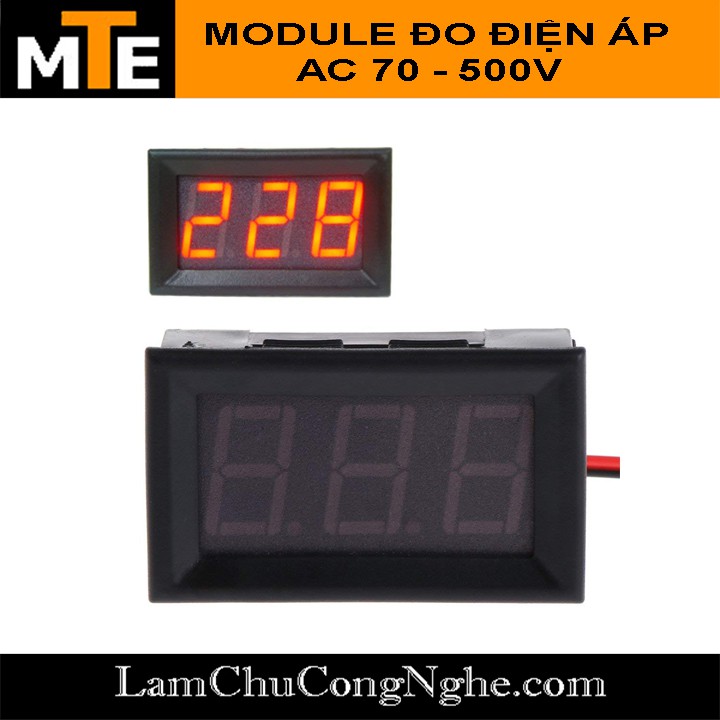 Module đồng hồ led đo ĐIỆN ÁP AC 70 - 500V vôn kế đo điện áp xoay chiều 1 phase
