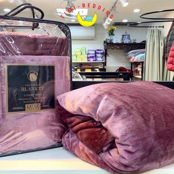 Chăn lông thỏ blanket 2,5kg chính hãng cao cấp đủ mẫu - làm ấm ngay khi đắp chăn - Timibedding