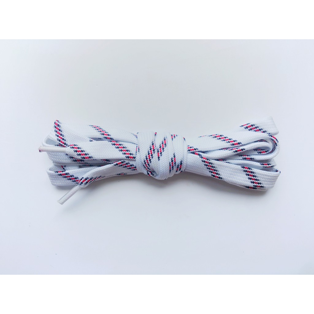 Dây giày sneaker thể thao bản dẹt họa tiết nhiều màu