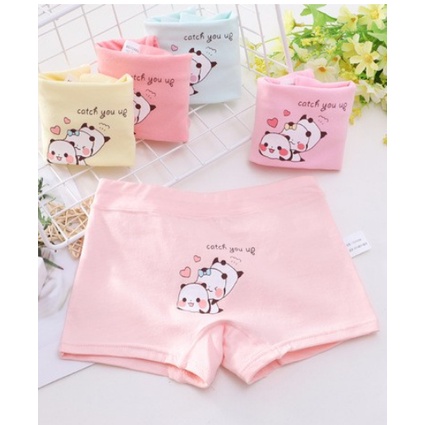 Quần chip bé gái, Quần chip đùi cotton cao cấp cho bé 2-12 tuổi hình hươu cao cổ đủ màu sắc tươi vui LOTBE02