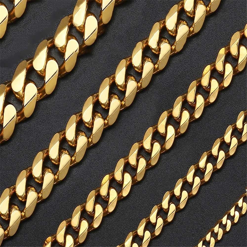 Dây chuyền 3 / 4 / 5 / 7 / 9 mm phong cách Gothic cho nam nữ