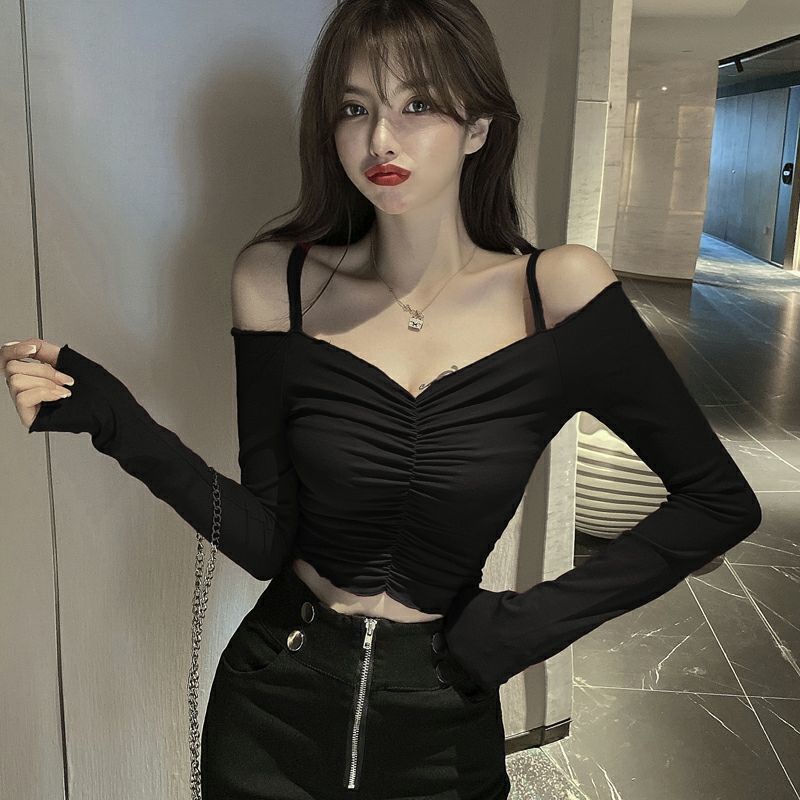 Áo Thun COZOK Tay Dài Trễ Vai Form Ôm Kiểu Dáng Quyến Rũ