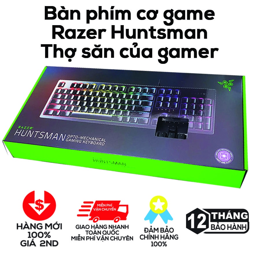 Bàn phím game Razer Huntsman chính hãng 100% - Bàn phím cơ Chính hãng Razer, bảo hành 12 tháng