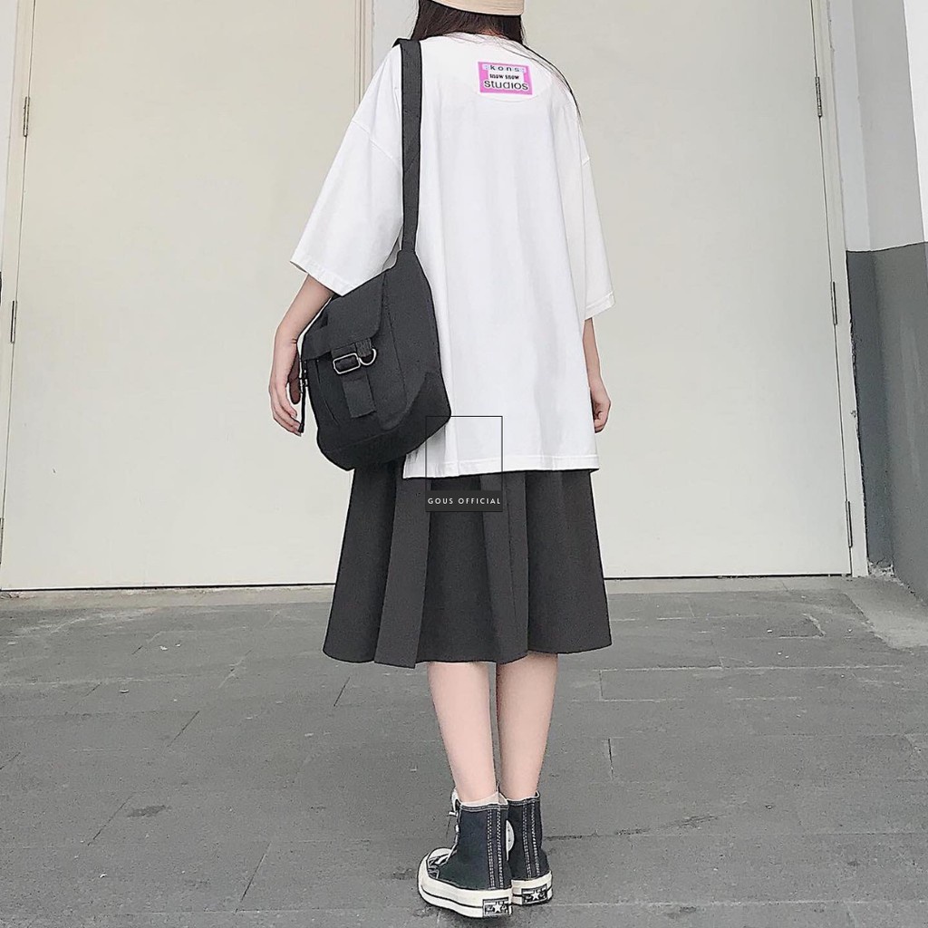 Áo Phông Nữ Form Rộng Áo Thun Tay Lỡ GOUS OFFICIAL  Thiết Kế Basic Chất Liệu Cotton Thoải Mái STUDIO - 1647