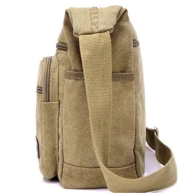 Man's briefcaseCanvas Backpack men's single shoulder waterproof messenger bBa Lô Vải Túi Đeo Vai Chống Thấm Nước Cho Nam | BigBuy360 - bigbuy360.vn