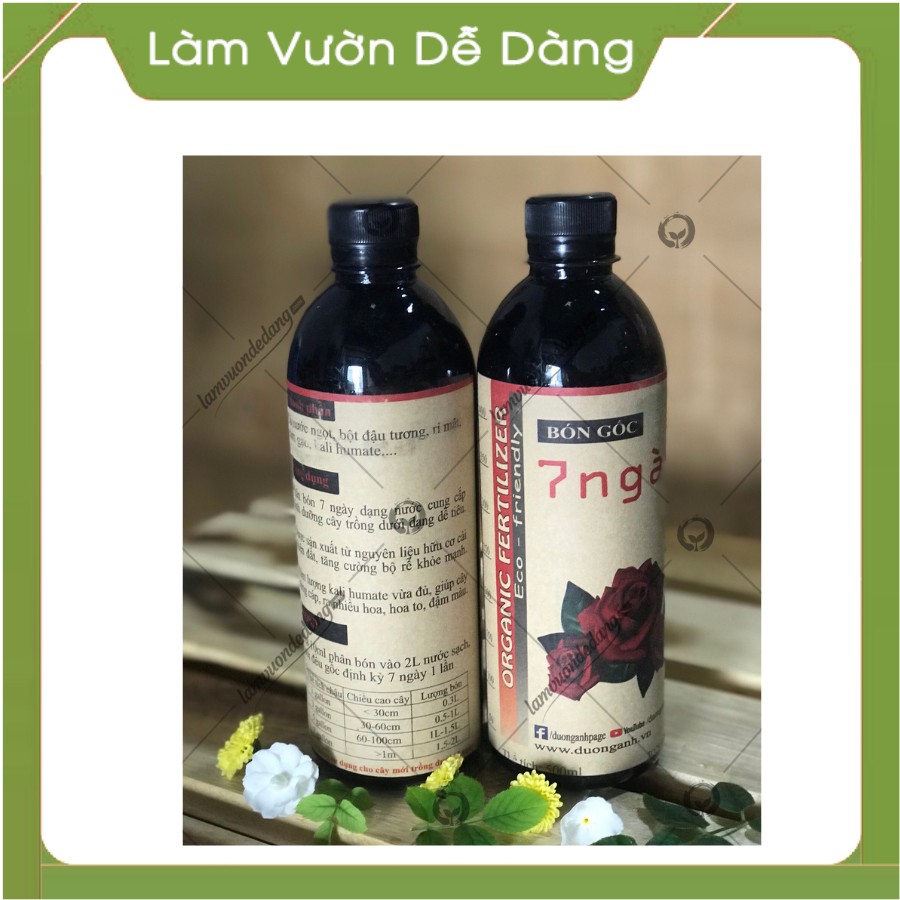 COMBO 2 Chai PHÂN 7 NGÀY - Dùng để cho cây hoa hồng có bộ rễ khỏe giúp cây hồng phát triễn tươi tốt , mạnh khỏe