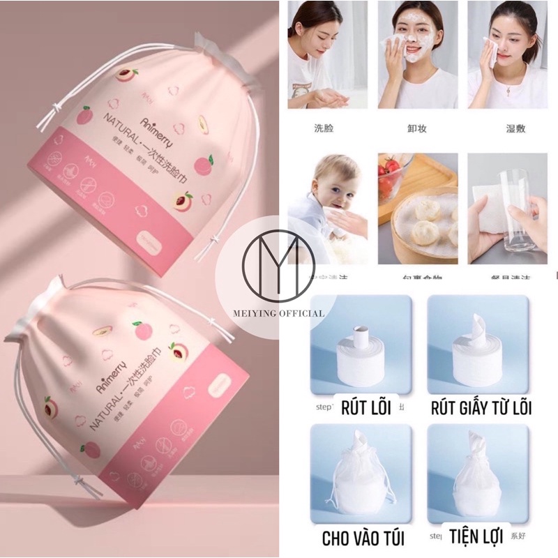 SET 3 TÚI DÙNG CẢ NĂM. Khăn mặt khô dùng 1 lần, khăn giấy tẩy trang.