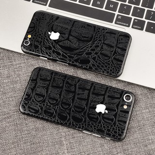 Miếng dán mặt lưng iphone giả da cá sấu full viền cao cấp