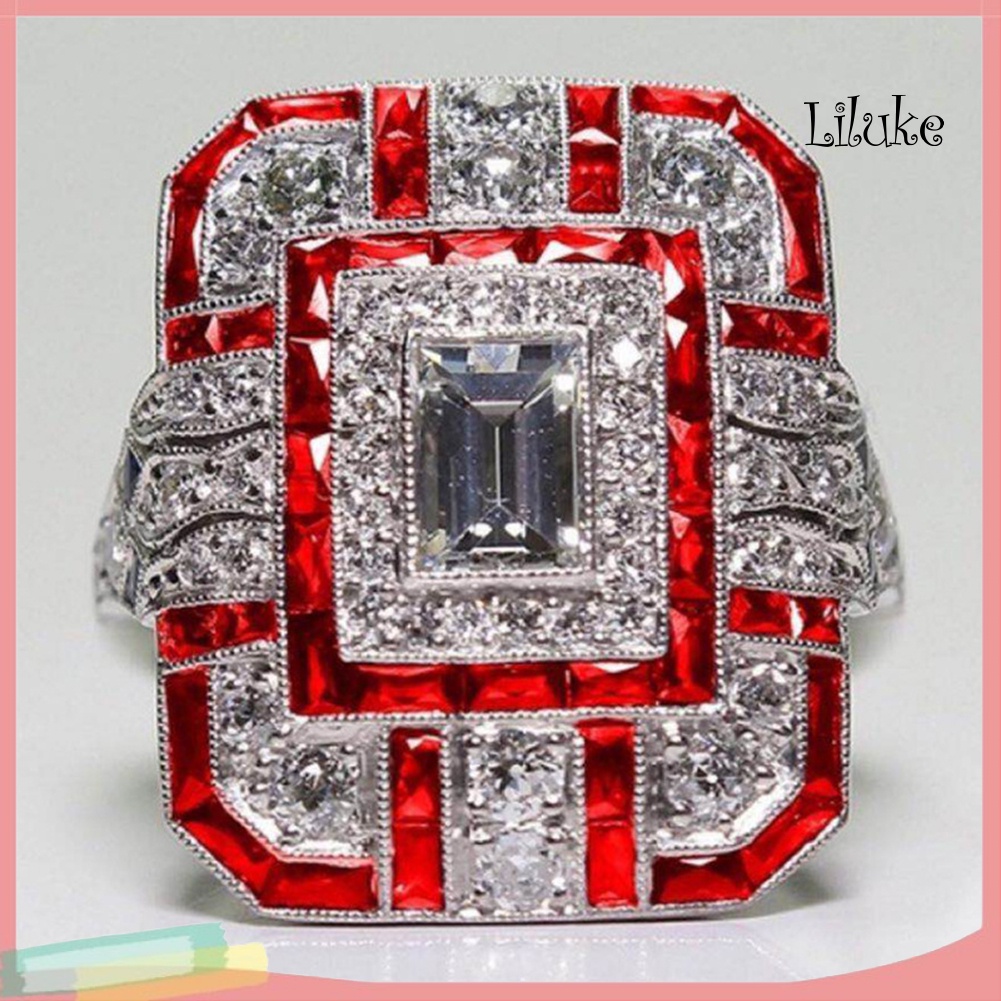 Nhẫn Hợp Kim Trang Trí Đá Zirconia Thời Trang Cho Nữ