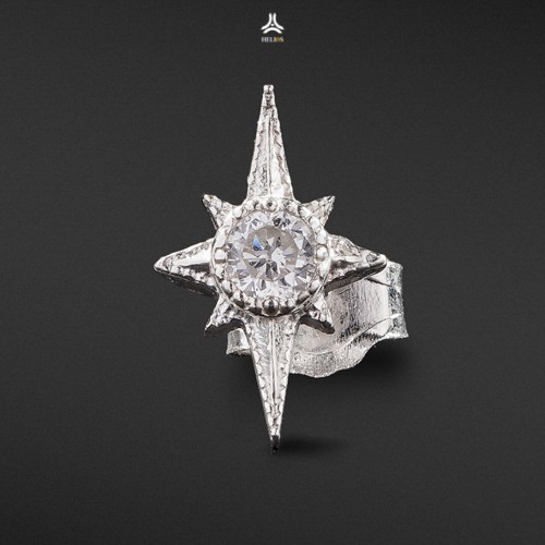 Khuyên tai bạc nam, nữ HeliSilver Eternal Star S925 KTB293