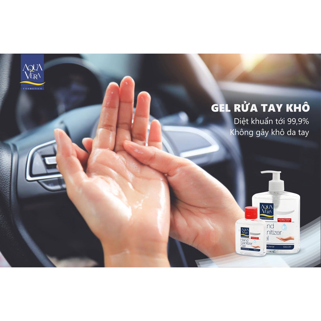 Gel rửa tay khô kháng khuẩn không dùng nước AquaVera 500ML