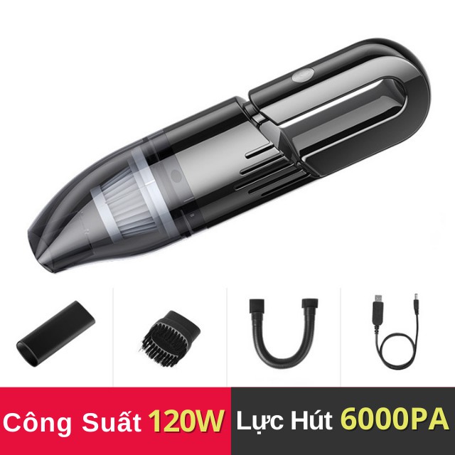 [Lực Hút Mạnh] Máy Hút Bụi Cầm Tay Mini Không Dây Hút Bụi Ô tô Oto Xe Hơi Nhà Cửa Kèm Nhiều Đầu Nối Đa Năng XCQ 12C | BigBuy360 - bigbuy360.vn