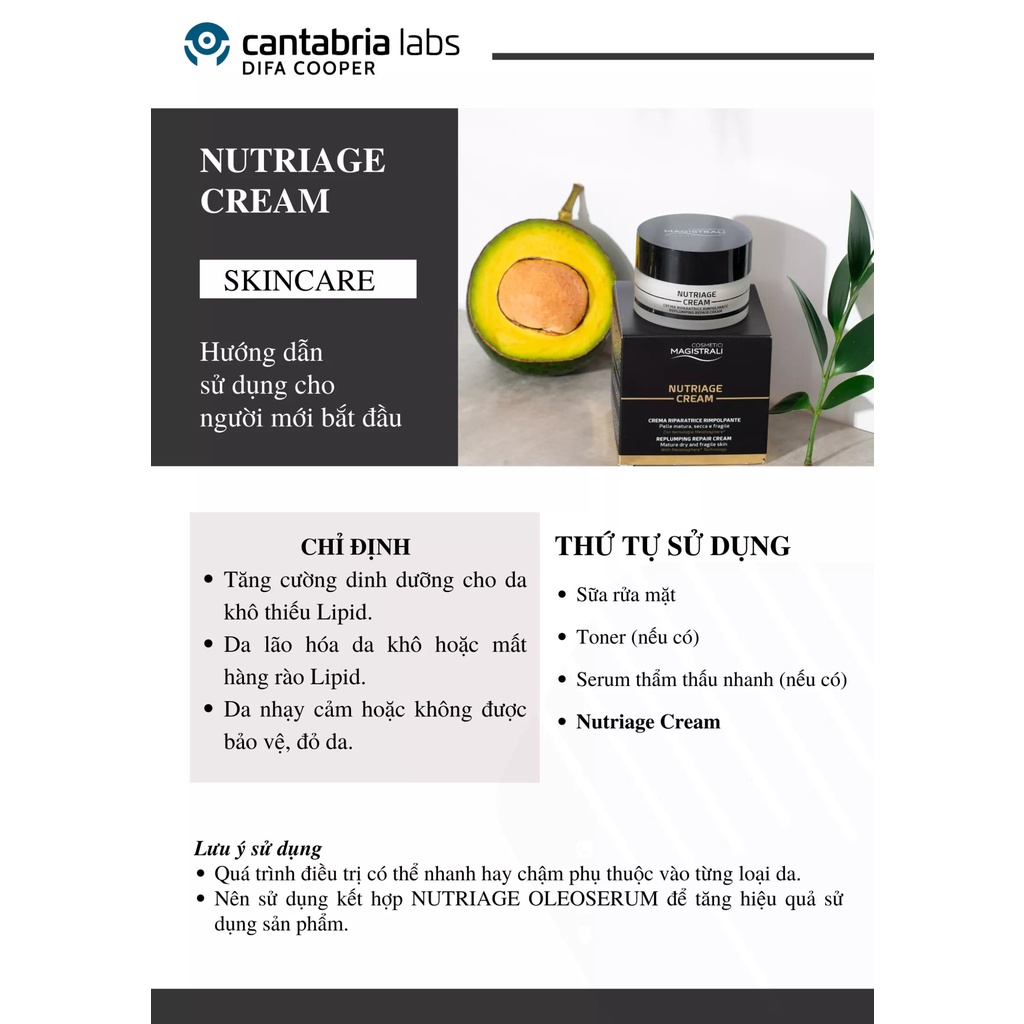 Kem dưỡng chống lão hóa Nutriage Cream 50ml - dưỡng ẩm , tái tạo và phục hồi hàng rào bảo vệ da