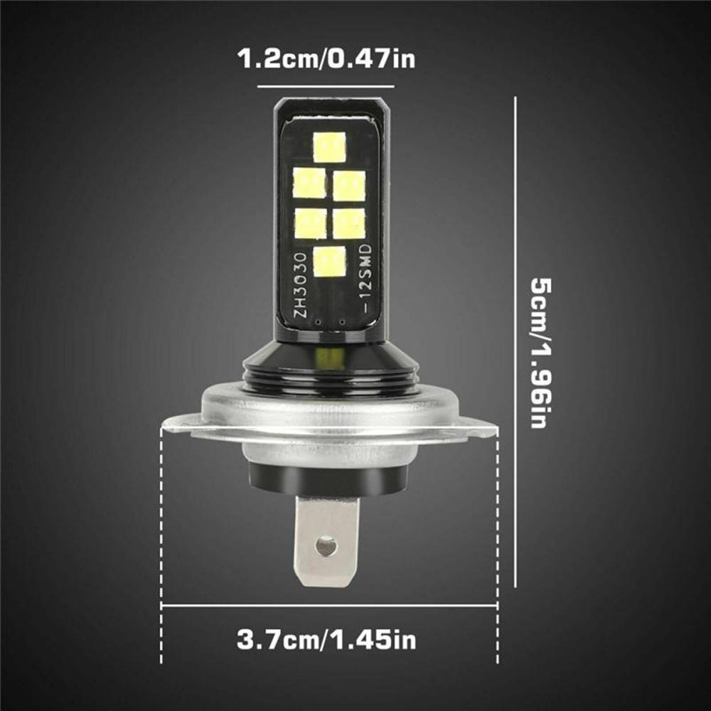 Đèn Pha LED H4 H7 12V 6000K Ánh Sáng Trắng Bằng Nhôm Chống Thấm Nước Cho Xe Hơi