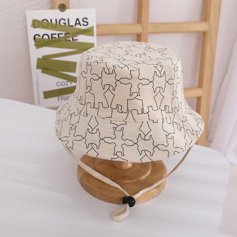 Nón Tai Bèo Vải Cotton Mềm Chống Gió In Hoạt Hình Thời Trang Xuân Thu Cho Bé