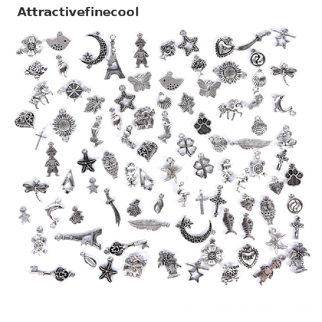 Set 100 mặt dây chuyền bằng bạc tây tạng diy độc đáo