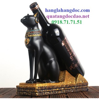 Giá để rượu thần mèo Ai Cập vật dụng & trang trí sang trọng - cao cấp