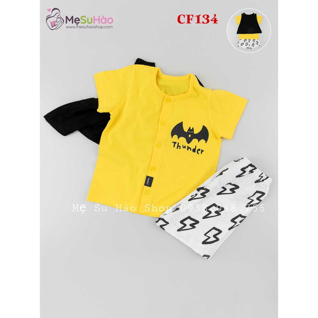 Bộ ngắn tay bé trai mẫu Siêu Nhân Vàng rất xinh hãng Cordi_i , cotton 100%, m