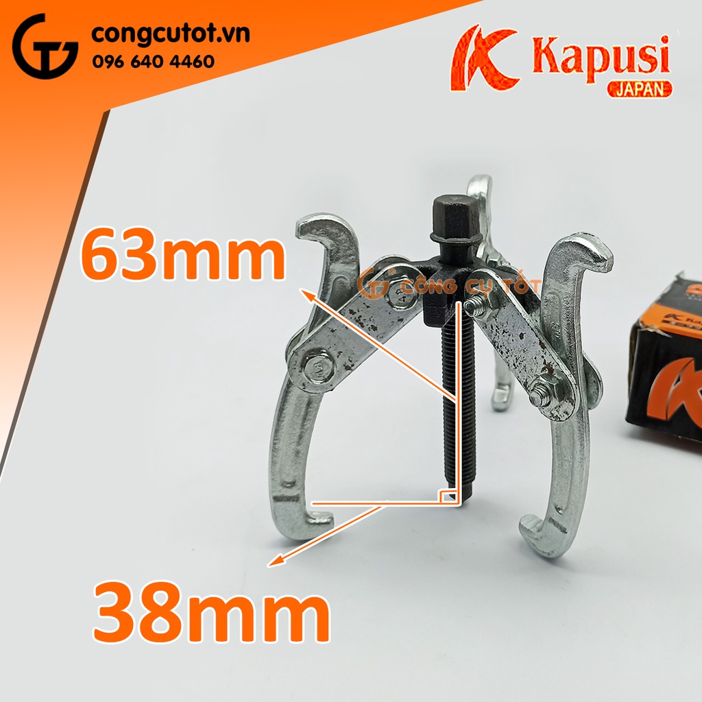 Vam Cảo 3 chấu Nhật Bản KAPUSI cỡ 3,4 inch tháo vòng bi, bạc đạn - hàng chính hãng