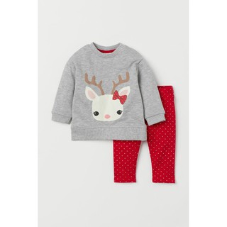 Set pyjama bé gái H.M UK Auth size 6/9 9/12 12/18 18/24 2/3