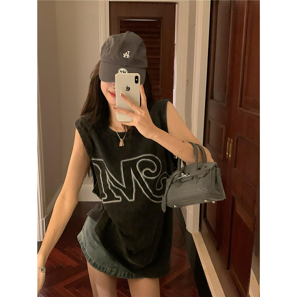 Áo Thun Sát Nách Dáng Rộng Phong Cách hip hop Thời Trang Cá Tính