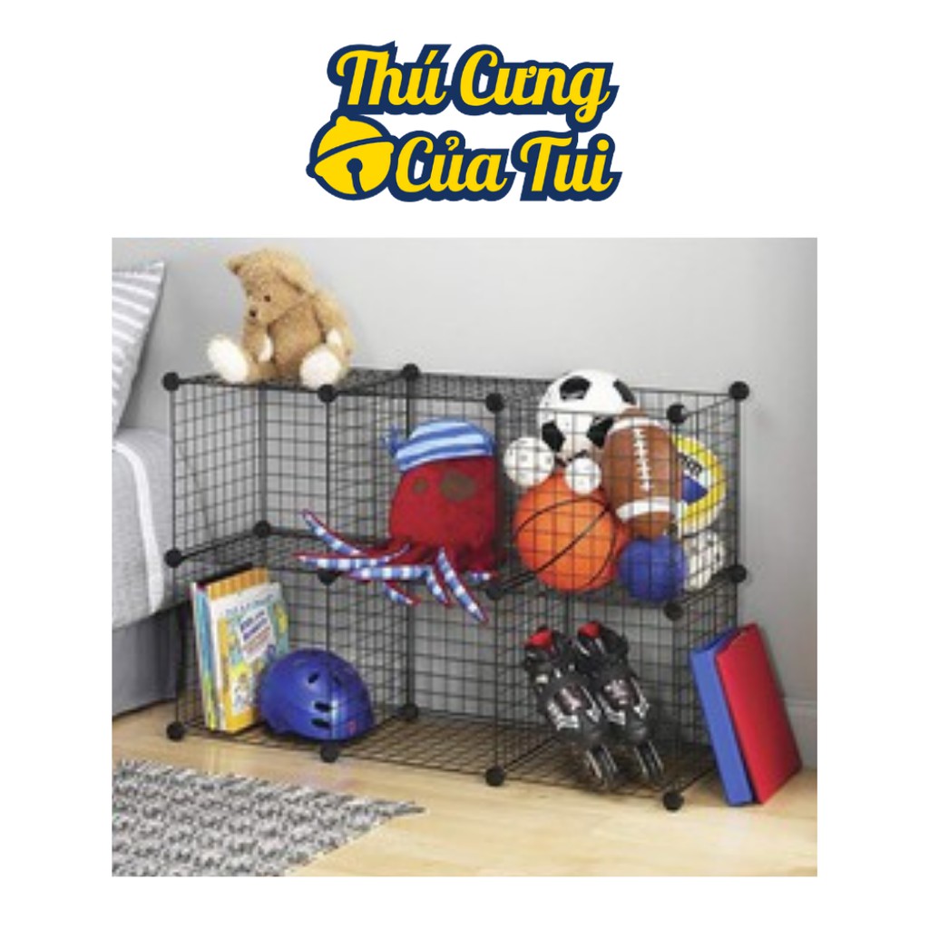 Kệ Tủ Lắp Ghép Lưới Sắt Đa Năng ( TẶNG KÈM CHỐT ) - Combo 6 Ô - Thú Cưng Của Tui