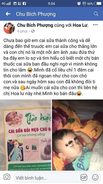 Sỉ cai sữa cho bé hàng chuẩn 10 liều ( kèm bao bì sản phẩm)