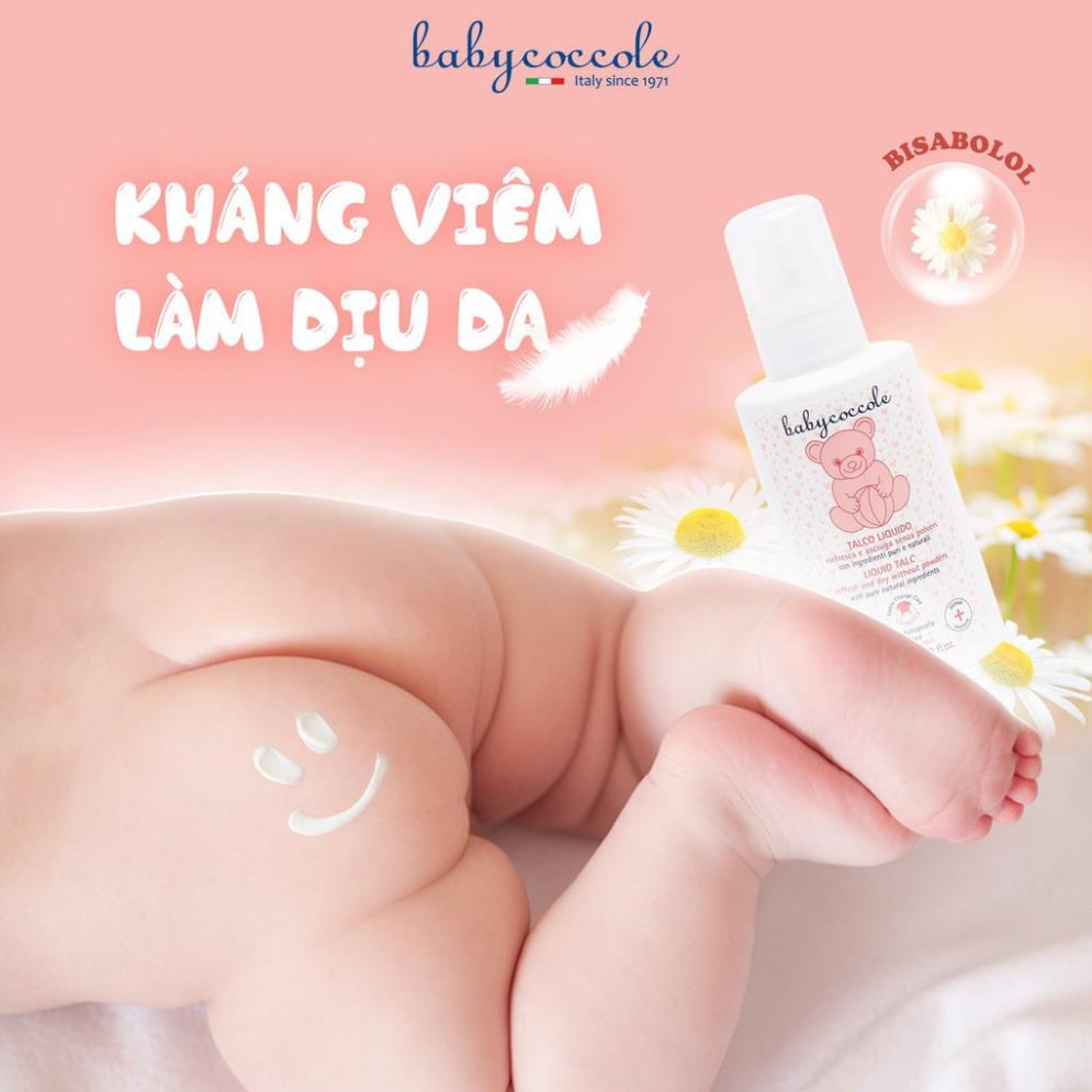 Phấn rôm Babycoccole 0M+ cho bé an toàn cho trẻ sơ sinh dạng nước chiết xuất tinh bột bắp 125ml