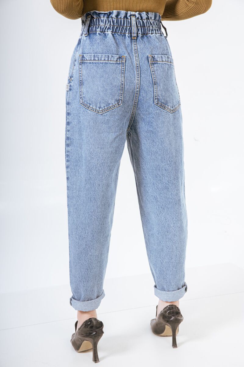 CCHAT Quần jean cạp cao chun TS | BigBuy360 - bigbuy360.vn