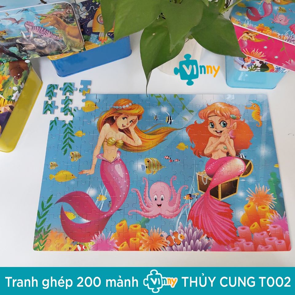 Bộ Tranh Ghép Hình 200 Mảnh Bằng Gỗ Với Nhiều Chủ Đề Cho Bé Từ 5-12 Tuổi