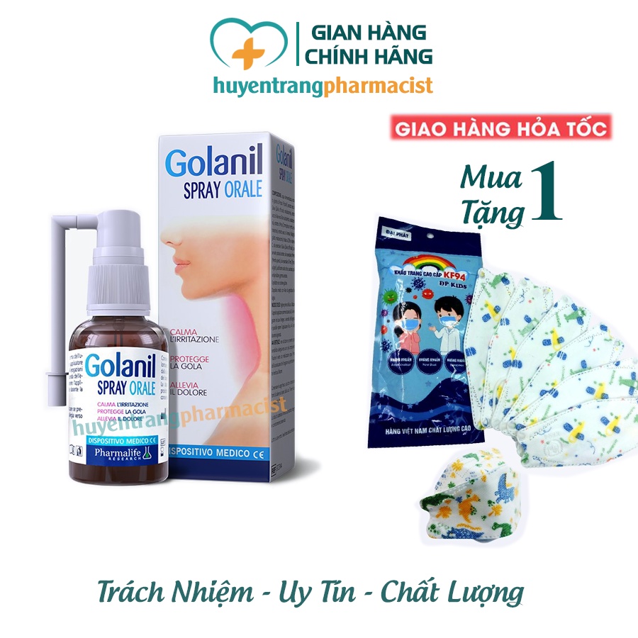 Golanil Spray Orale - Giúp giảm ho, viêm họng, nóng rát họng thumbnail