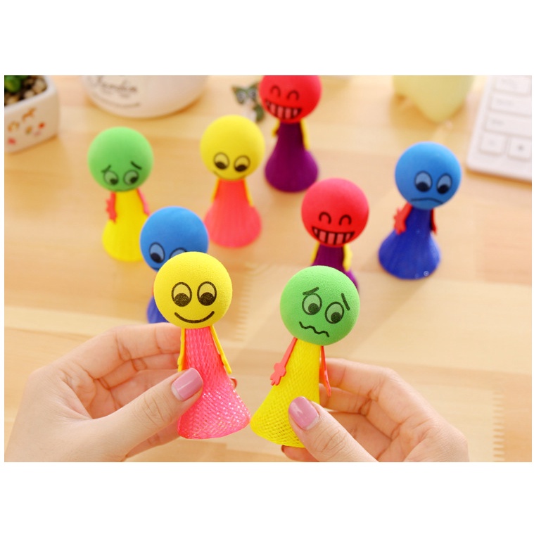 Đồ Chơi THÚ NHÚN NHẢY Gudetama Hình QỦA CAM 2 lớp siêu đàn hồi ngộ nghĩnh giải tỏa căng thẳng chậm tăng mochi slime