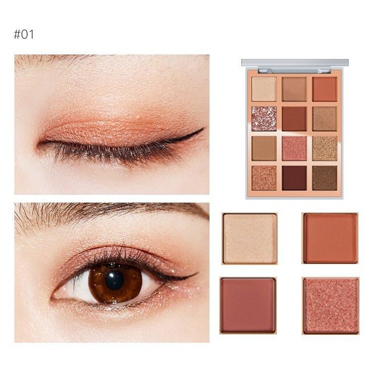 Phấn mắt 12 Ô Màu TUTU AROMA Multicolored Blue Eyeshadow Hot Trend 5331 | BigBuy360 - bigbuy360.vn