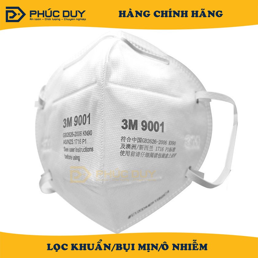 KHẨU TRANG 3M 9001 CHÍNH HÃNG CHỐNG BỤI MỊN PM2.5