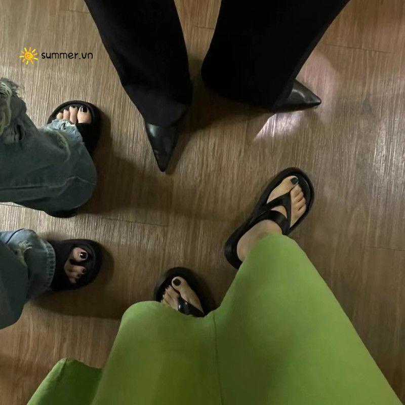 Dép Xỏ Ngón Đế Dày Thời Trang Mùa Hè 2022 Mới Cho Nữ